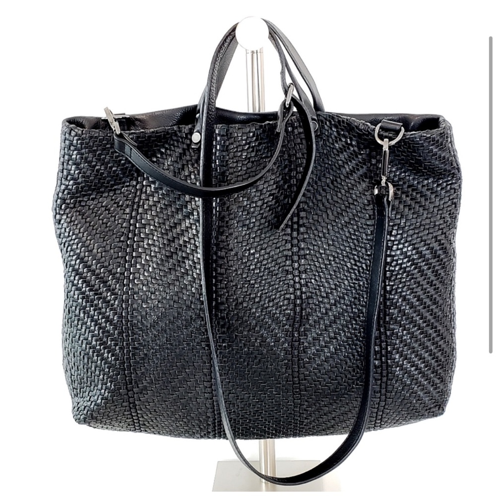 Kooba Large Woven Tote Bag - Black - Picture 1 of 3
